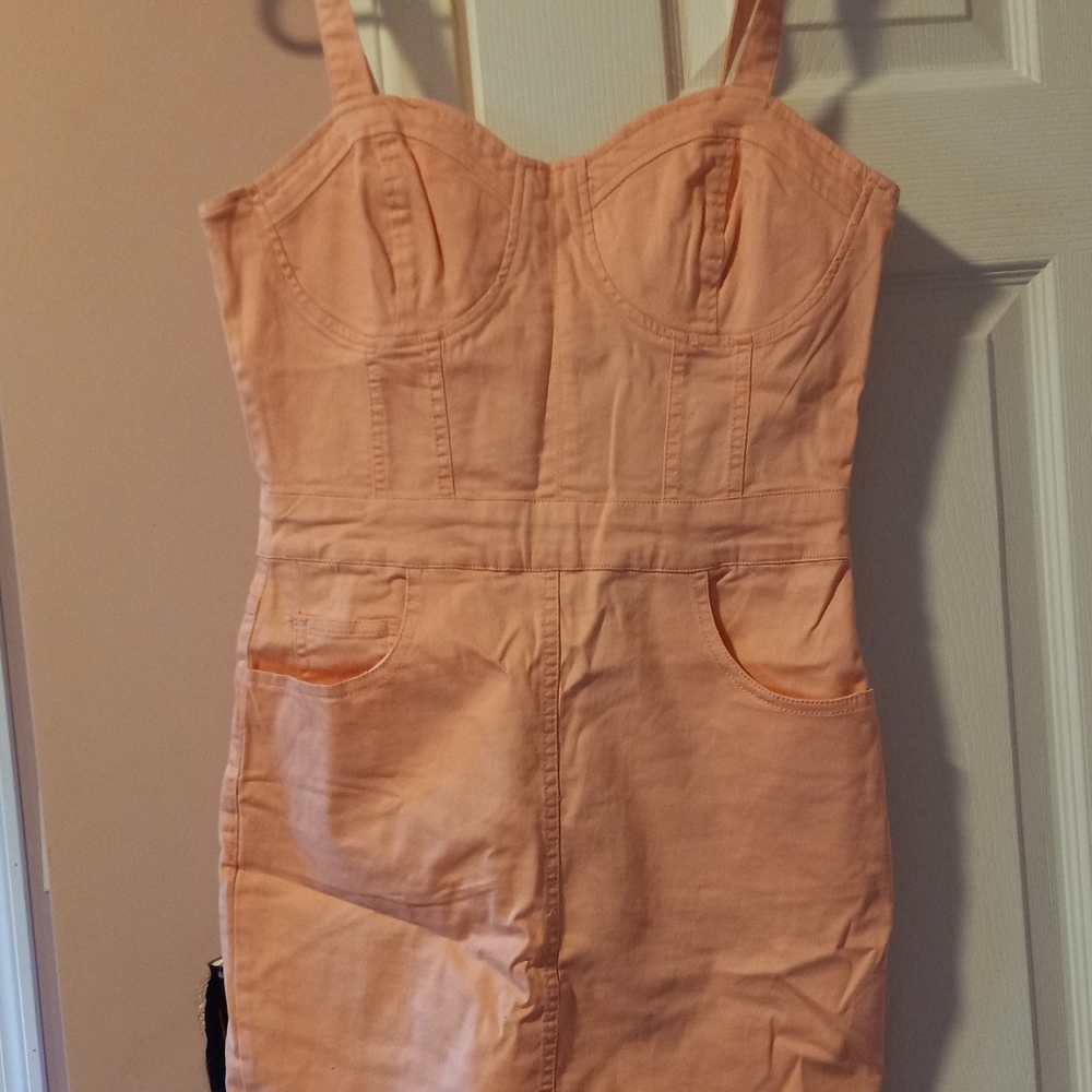 NWT Pink denim dress